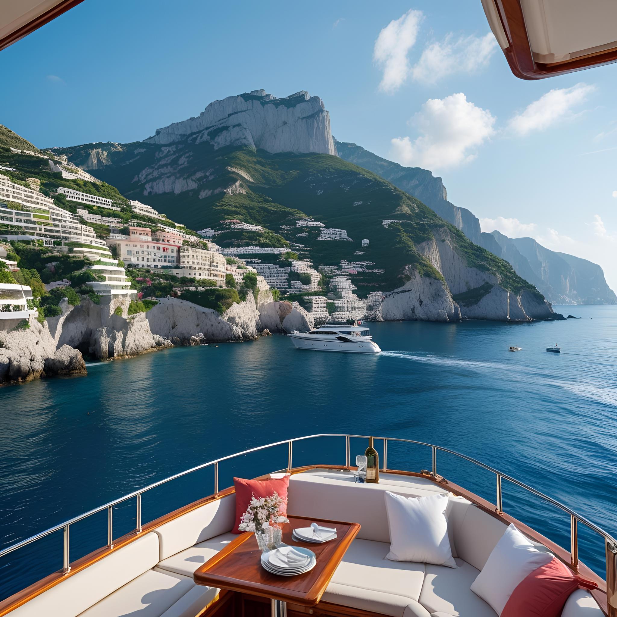 Viva a dolce vita em alto-mar. Roteiros de barco sob medida pela costa italiana, com paradas estratéficas, tripulação dedicada e cenários de tirar o fôlego como Capri e a Costa Amalfitana. .jpg